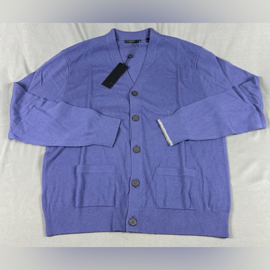 Greyson Sweater Cheyenne Cardigan Xl Honeycreeper Purple Nylon Wool